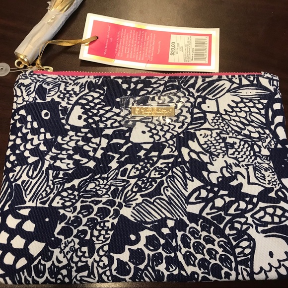 Lilly Pulitzer Navy Clutch - Picture 3 of 7